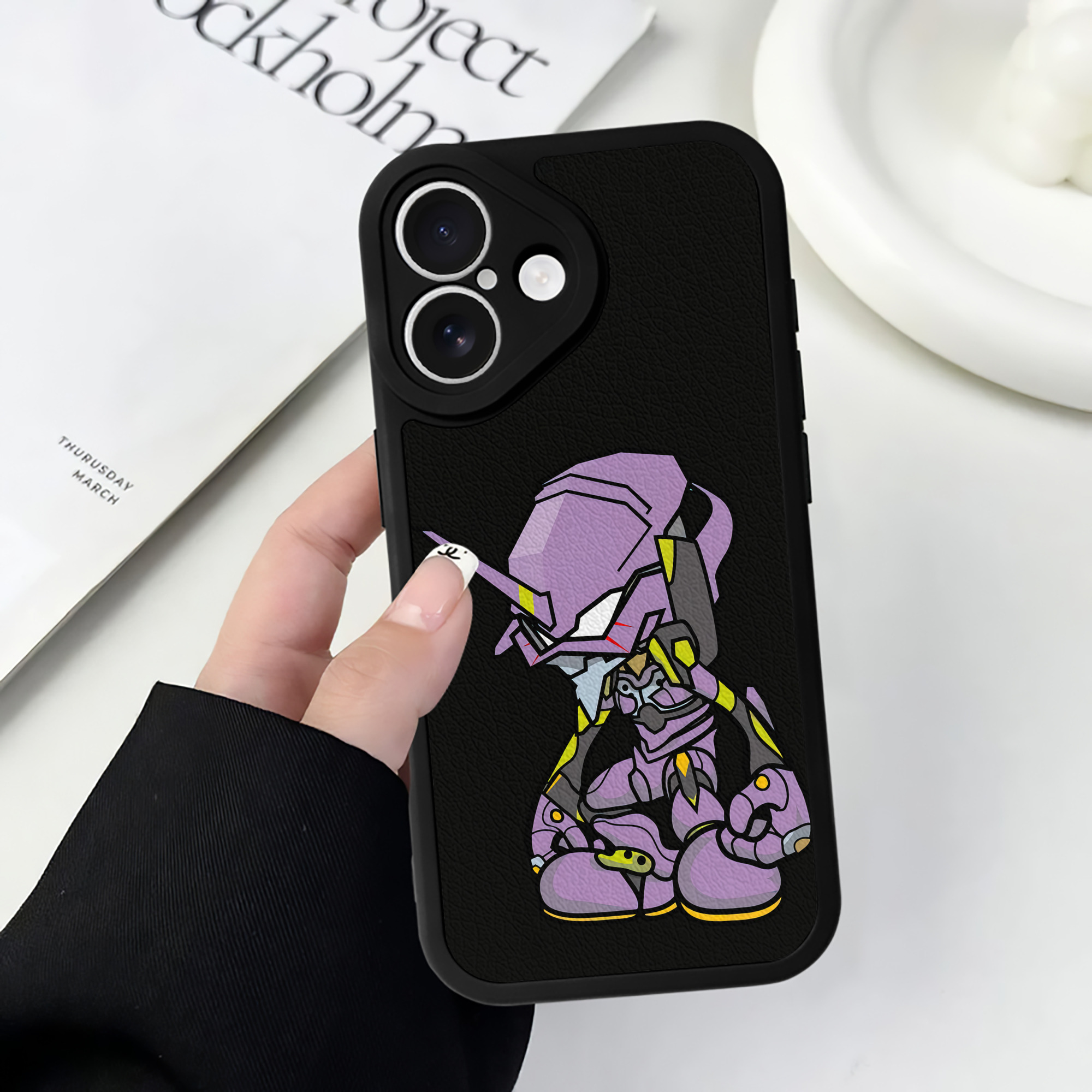（画像用） EVA 新世紀エヴァンゲリオン 【iPhone 16シリーズ対応】シリコンスマホケース（レザー調） 材質：シリコン